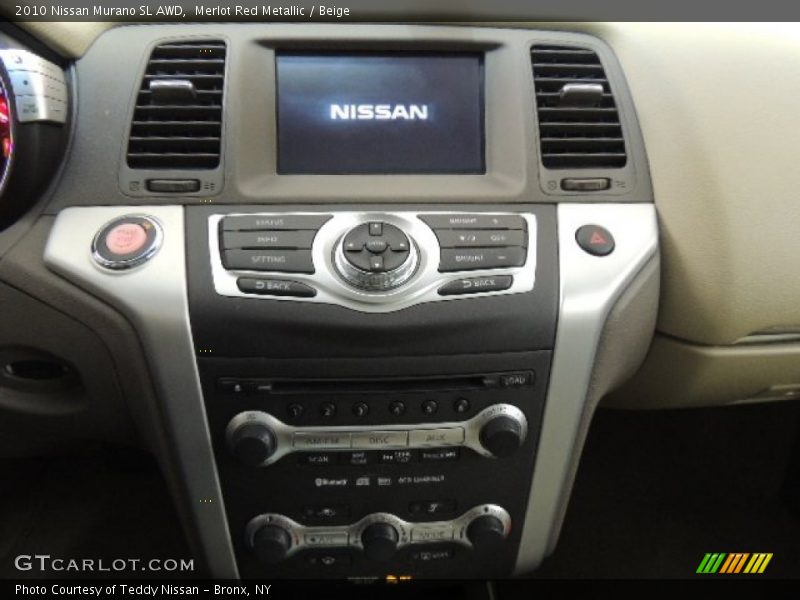 Merlot Red Metallic / Beige 2010 Nissan Murano SL AWD