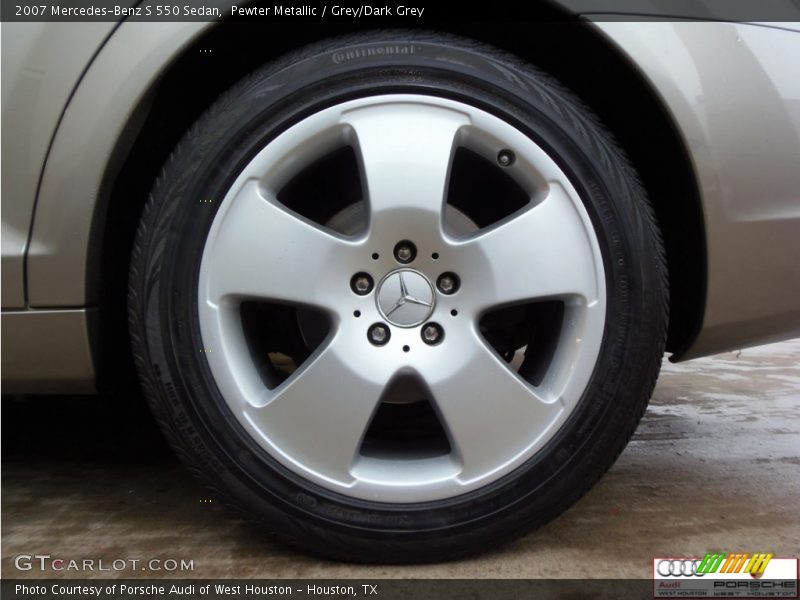 Pewter Metallic / Grey/Dark Grey 2007 Mercedes-Benz S 550 Sedan