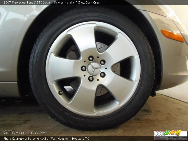 Pewter Metallic / Grey/Dark Grey 2007 Mercedes-Benz S 550 Sedan