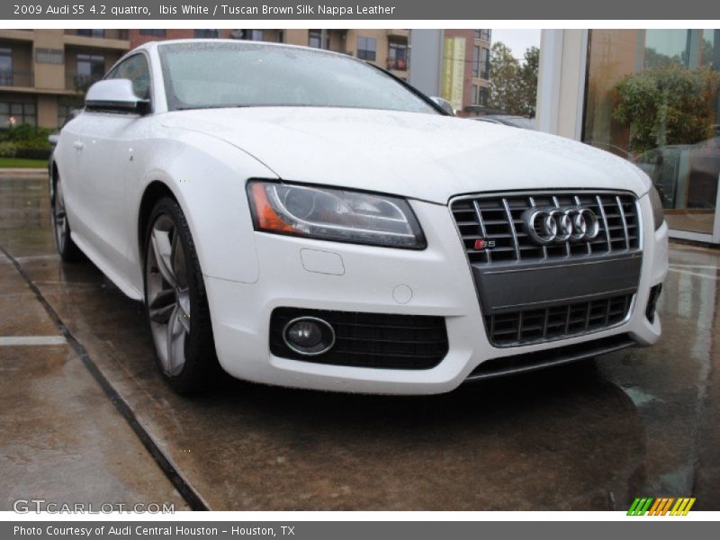 Ibis White / Tuscan Brown Silk Nappa Leather 2009 Audi S5 4.2 quattro