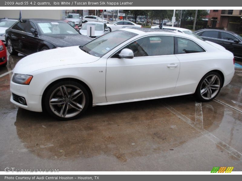 Ibis White / Tuscan Brown Silk Nappa Leather 2009 Audi S5 4.2 quattro