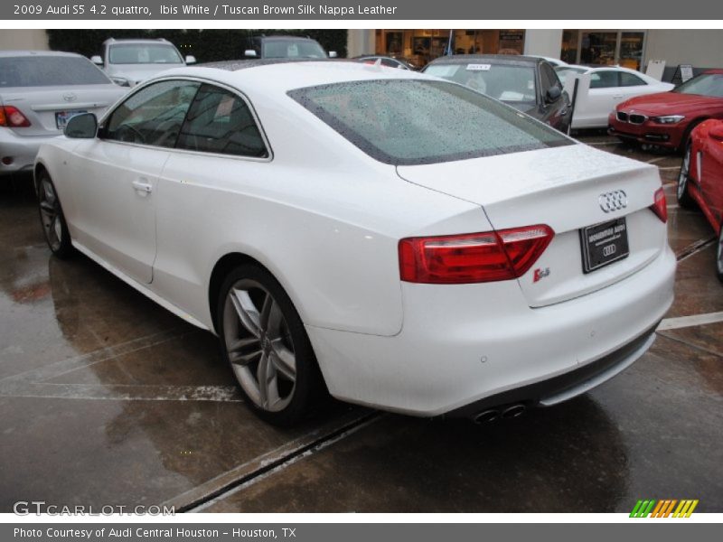 Ibis White / Tuscan Brown Silk Nappa Leather 2009 Audi S5 4.2 quattro