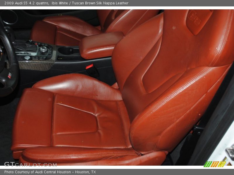 Ibis White / Tuscan Brown Silk Nappa Leather 2009 Audi S5 4.2 quattro
