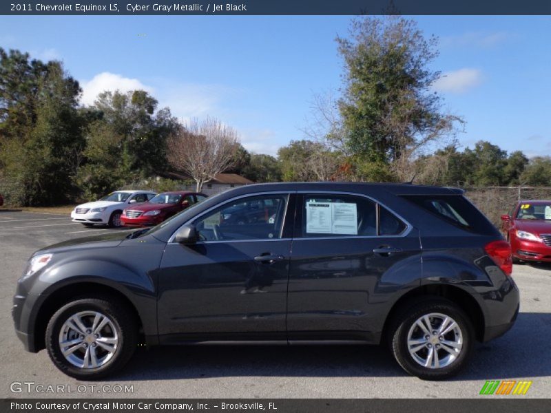 Cyber Gray Metallic / Jet Black 2011 Chevrolet Equinox LS