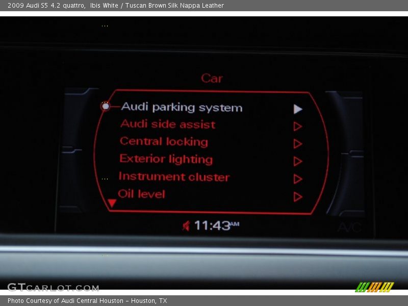 Ibis White / Tuscan Brown Silk Nappa Leather 2009 Audi S5 4.2 quattro