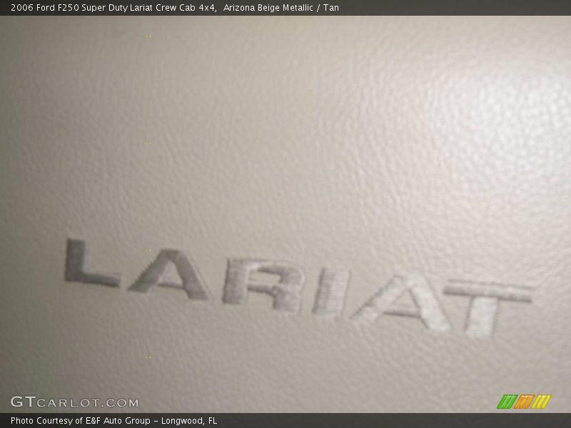Arizona Beige Metallic / Tan 2006 Ford F250 Super Duty Lariat Crew Cab 4x4