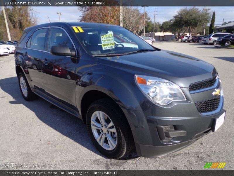 Cyber Gray Metallic / Jet Black 2011 Chevrolet Equinox LS
