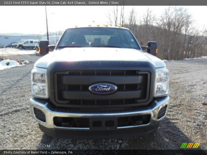 Oxford White / Steel 2013 Ford F350 Super Duty XL Crew Cab 4x4 Chassis