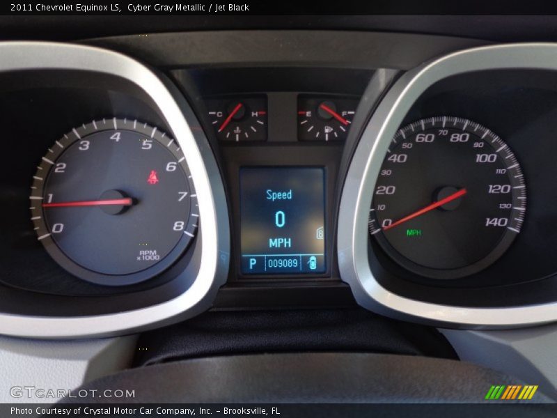Cyber Gray Metallic / Jet Black 2011 Chevrolet Equinox LS