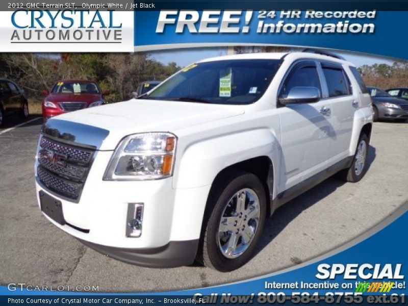 Olympic White / Jet Black 2012 GMC Terrain SLT