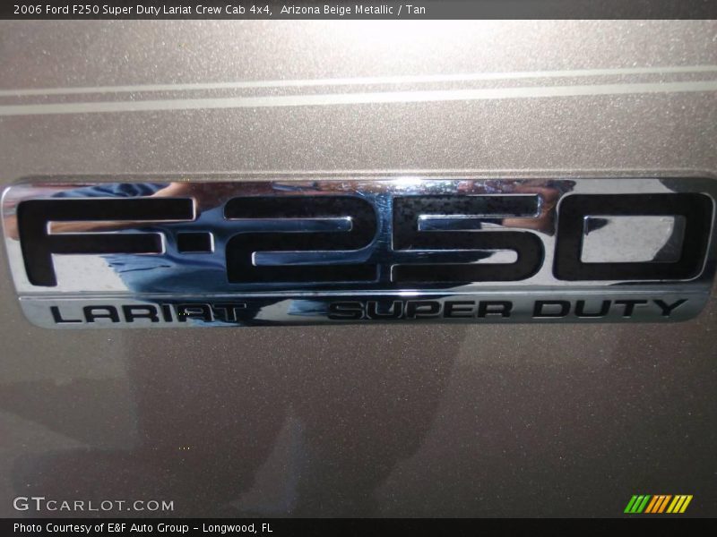 Arizona Beige Metallic / Tan 2006 Ford F250 Super Duty Lariat Crew Cab 4x4