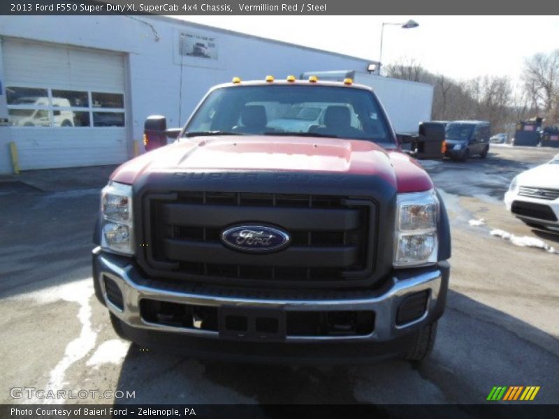 Vermillion Red / Steel 2013 Ford F550 Super Duty XL SuperCab 4x4 Chassis