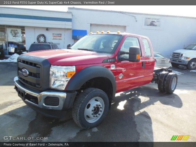 Vermillion Red / Steel 2013 Ford F550 Super Duty XL SuperCab 4x4 Chassis