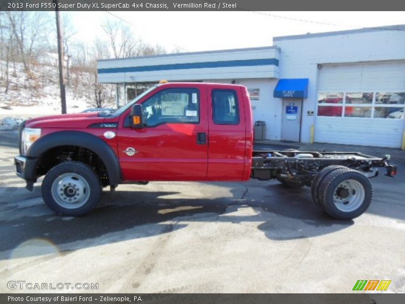 Vermillion Red / Steel 2013 Ford F550 Super Duty XL SuperCab 4x4 Chassis