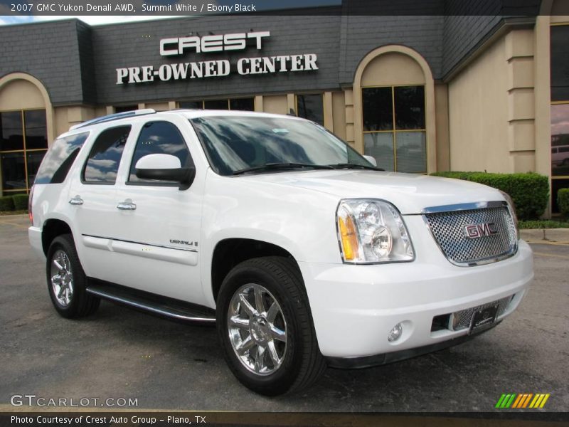 Summit White / Ebony Black 2007 GMC Yukon Denali AWD