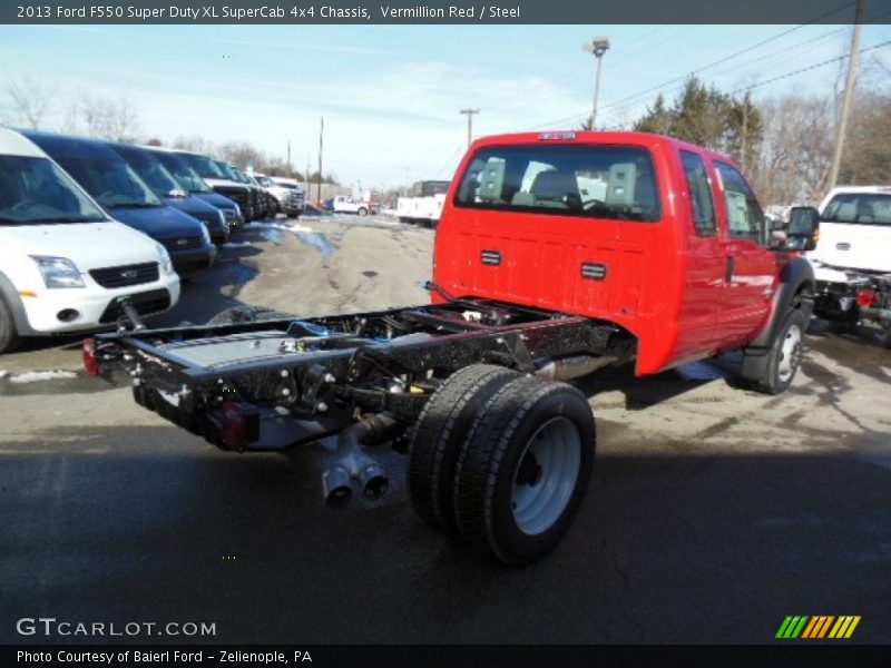 Vermillion Red / Steel 2013 Ford F550 Super Duty XL SuperCab 4x4 Chassis