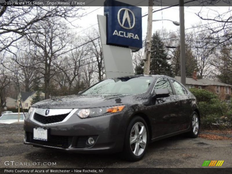 Grigio Metallic / Taupe 2010 Acura TSX Sedan