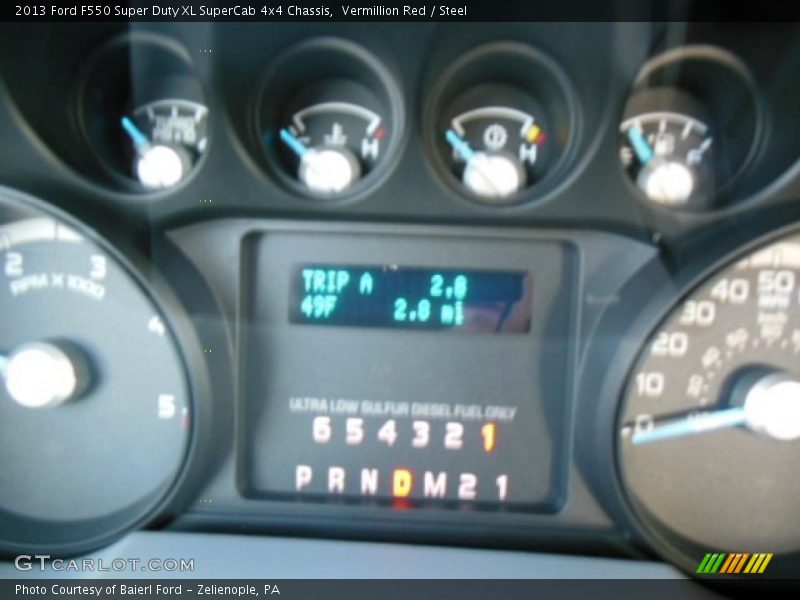 Vermillion Red / Steel 2013 Ford F550 Super Duty XL SuperCab 4x4 Chassis