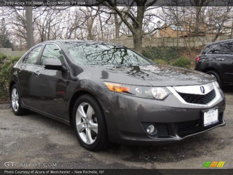 Grigio Metallic / Taupe 2010 Acura TSX Sedan