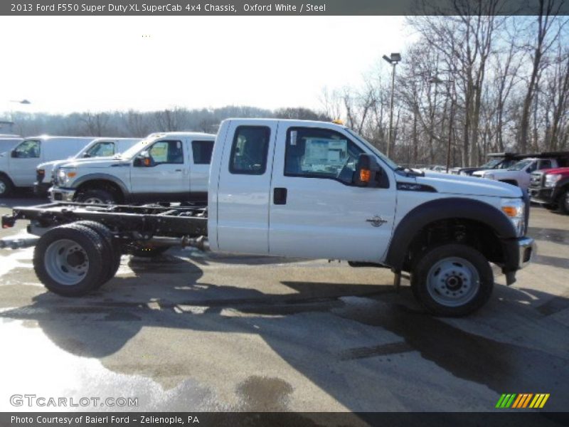 Oxford White / Steel 2013 Ford F550 Super Duty XL SuperCab 4x4 Chassis