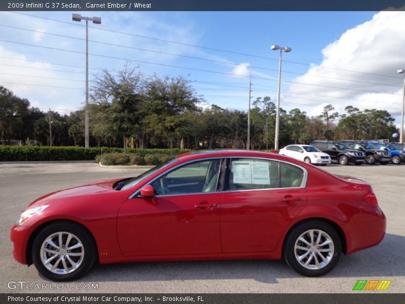 Garnet Ember / Wheat 2009 Infiniti G 37 Sedan
