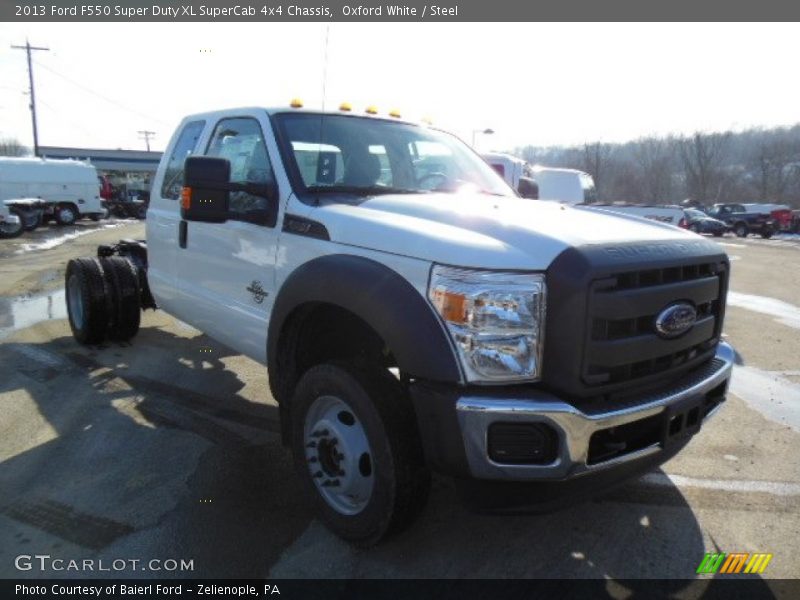 Oxford White / Steel 2013 Ford F550 Super Duty XL SuperCab 4x4 Chassis