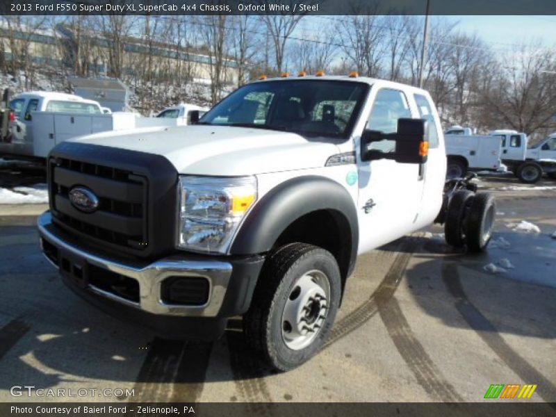 Front 3/4 View of 2013 F550 Super Duty XL SuperCab 4x4 Chassis