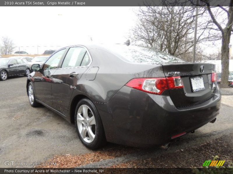 Grigio Metallic / Taupe 2010 Acura TSX Sedan