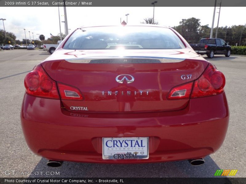 Garnet Ember / Wheat 2009 Infiniti G 37 Sedan