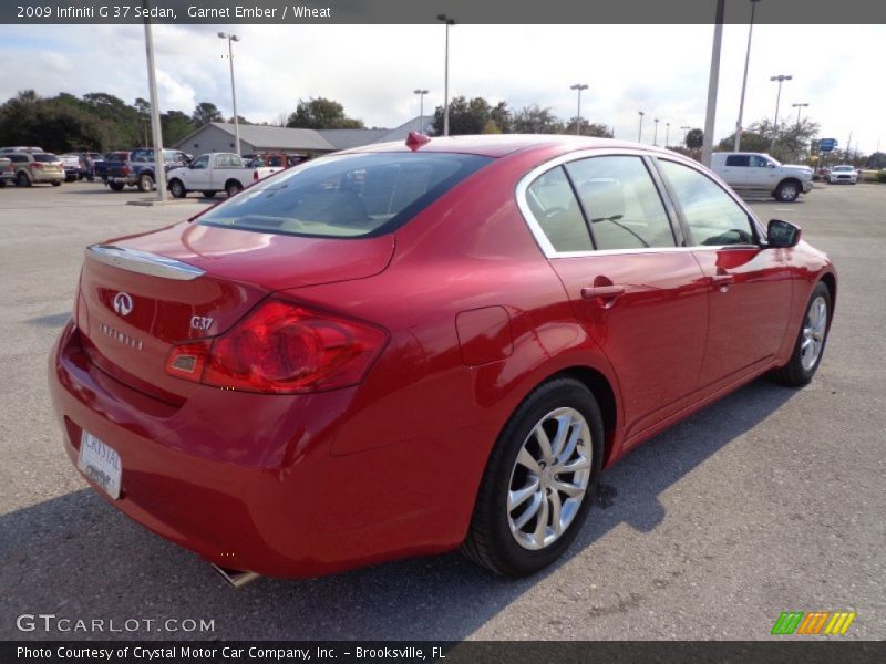 Garnet Ember / Wheat 2009 Infiniti G 37 Sedan