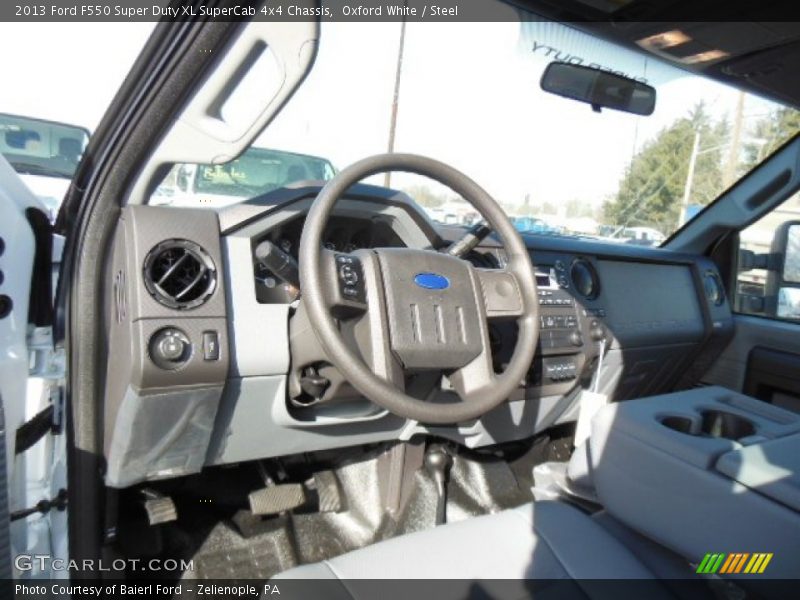 Oxford White / Steel 2013 Ford F550 Super Duty XL SuperCab 4x4 Chassis