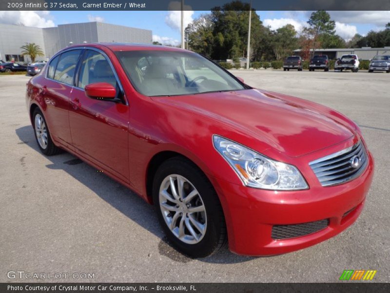 Garnet Ember / Wheat 2009 Infiniti G 37 Sedan