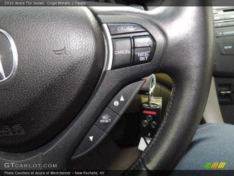 Grigio Metallic / Taupe 2010 Acura TSX Sedan