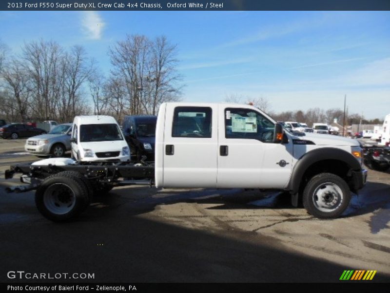 Oxford White / Steel 2013 Ford F550 Super Duty XL Crew Cab 4x4 Chassis
