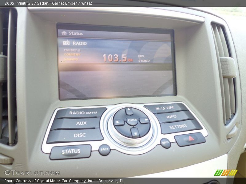 Garnet Ember / Wheat 2009 Infiniti G 37 Sedan