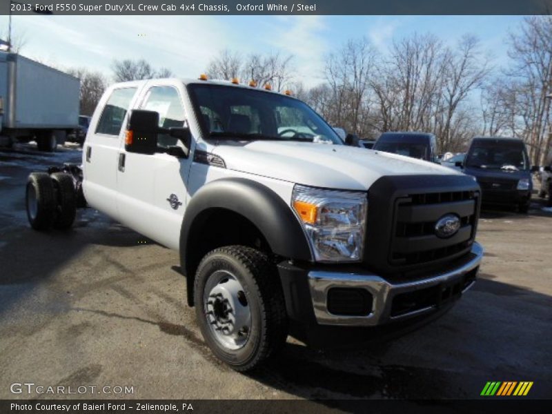 Oxford White / Steel 2013 Ford F550 Super Duty XL Crew Cab 4x4 Chassis