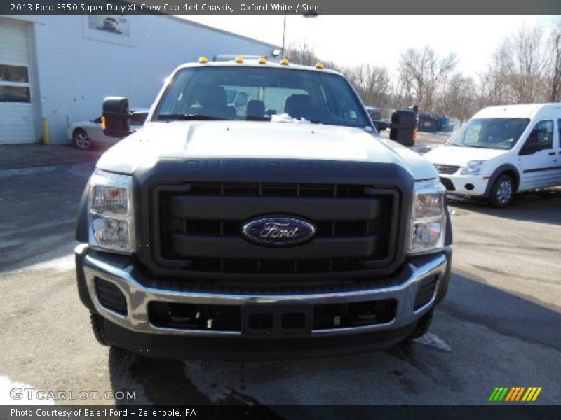 Oxford White / Steel 2013 Ford F550 Super Duty XL Crew Cab 4x4 Chassis