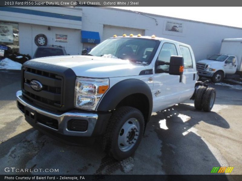 Oxford White / Steel 2013 Ford F550 Super Duty XL Crew Cab 4x4 Chassis