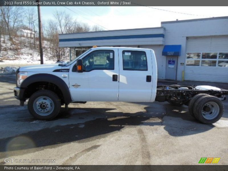 Oxford White / Steel 2013 Ford F550 Super Duty XL Crew Cab 4x4 Chassis