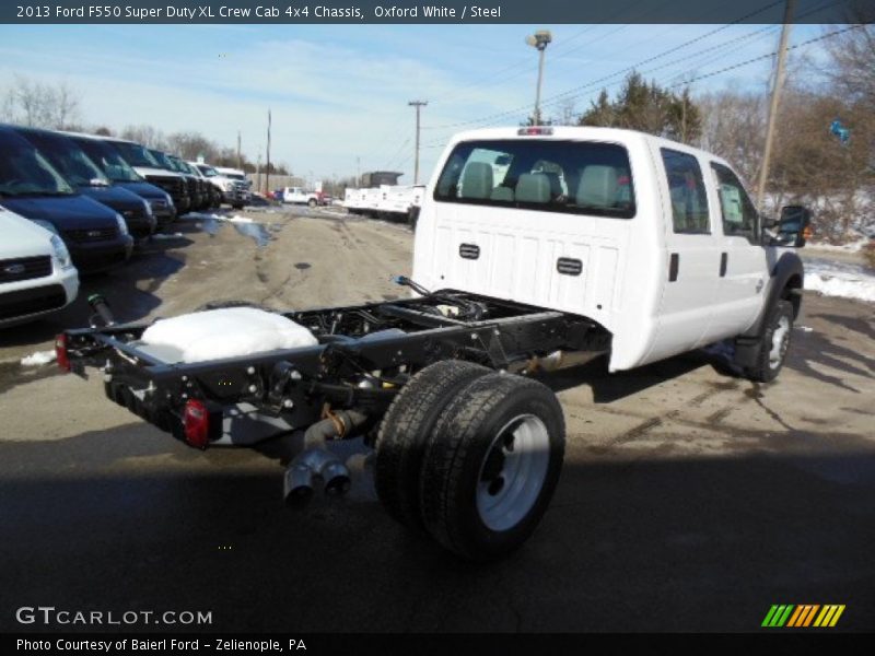 Oxford White / Steel 2013 Ford F550 Super Duty XL Crew Cab 4x4 Chassis