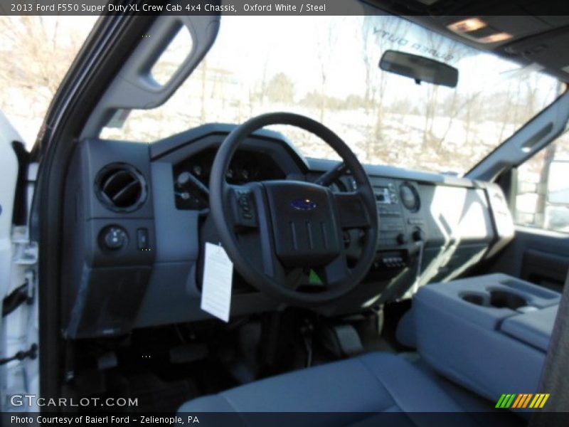 Oxford White / Steel 2013 Ford F550 Super Duty XL Crew Cab 4x4 Chassis