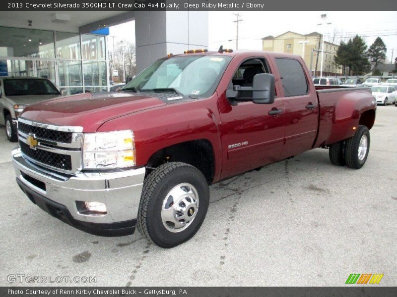 Deep Ruby Metallic / Ebony 2013 Chevrolet Silverado 3500HD LT Crew Cab 4x4 Dually