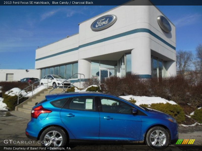 Blue Candy / Charcoal Black 2013 Ford Focus SE Hatchback