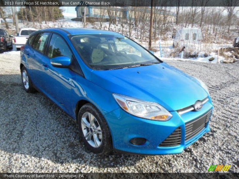 Blue Candy / Charcoal Black 2013 Ford Focus SE Hatchback