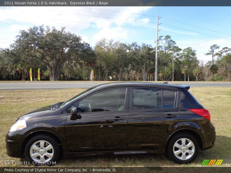 Espresso Black / Beige 2011 Nissan Versa 1.8 SL Hatchback