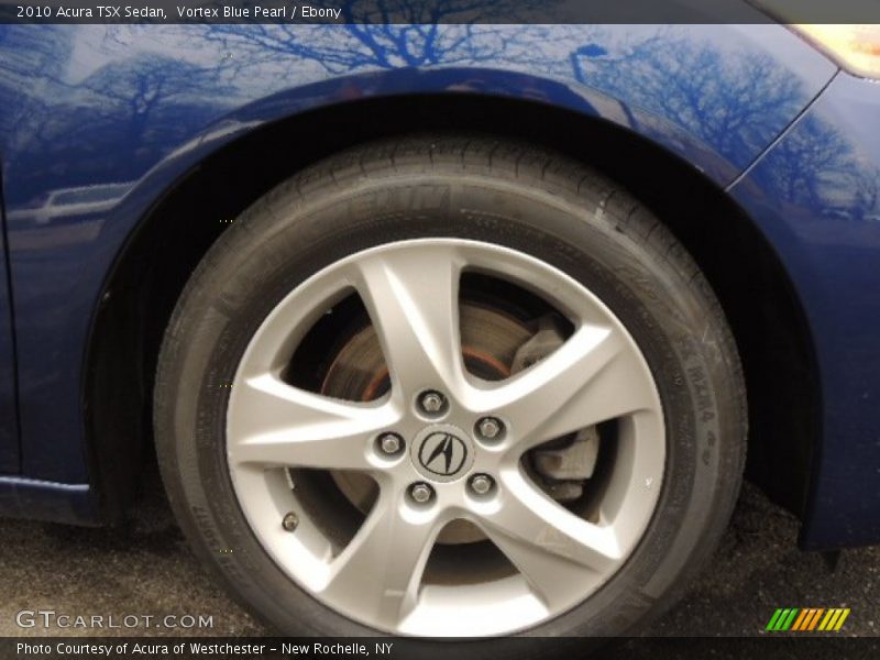 Vortex Blue Pearl / Ebony 2010 Acura TSX Sedan