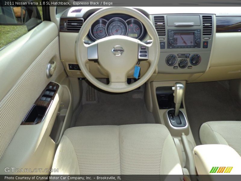 Espresso Black / Beige 2011 Nissan Versa 1.8 SL Hatchback