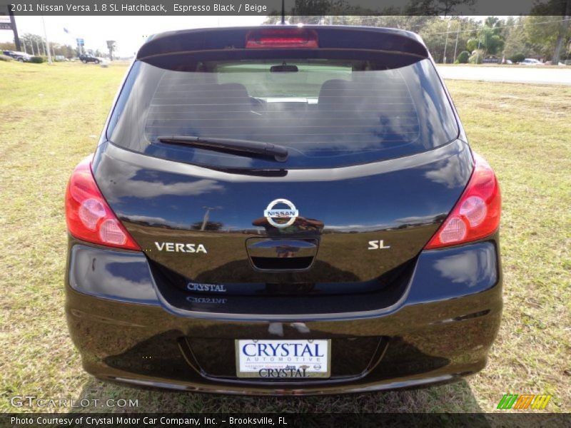 Espresso Black / Beige 2011 Nissan Versa 1.8 SL Hatchback