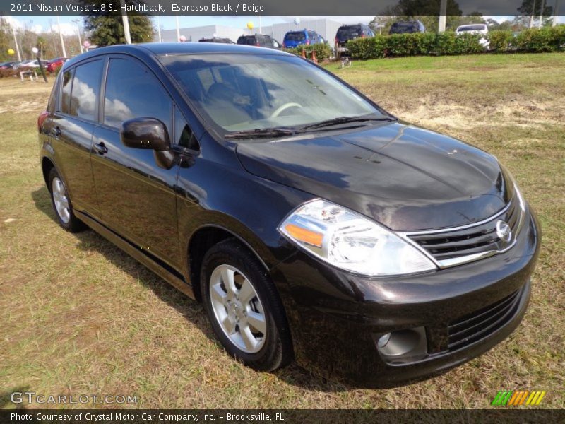 Espresso Black / Beige 2011 Nissan Versa 1.8 SL Hatchback