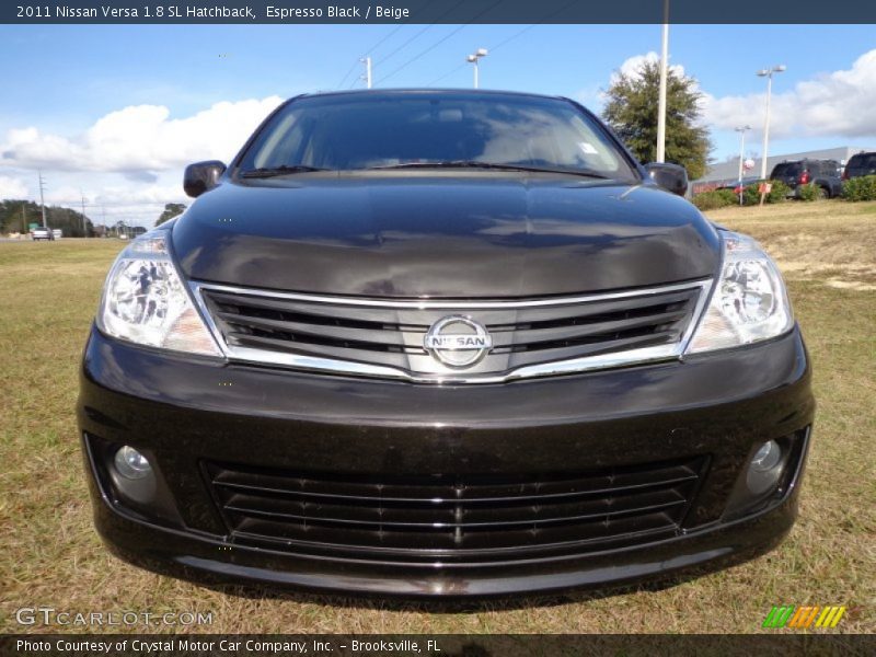 Espresso Black / Beige 2011 Nissan Versa 1.8 SL Hatchback